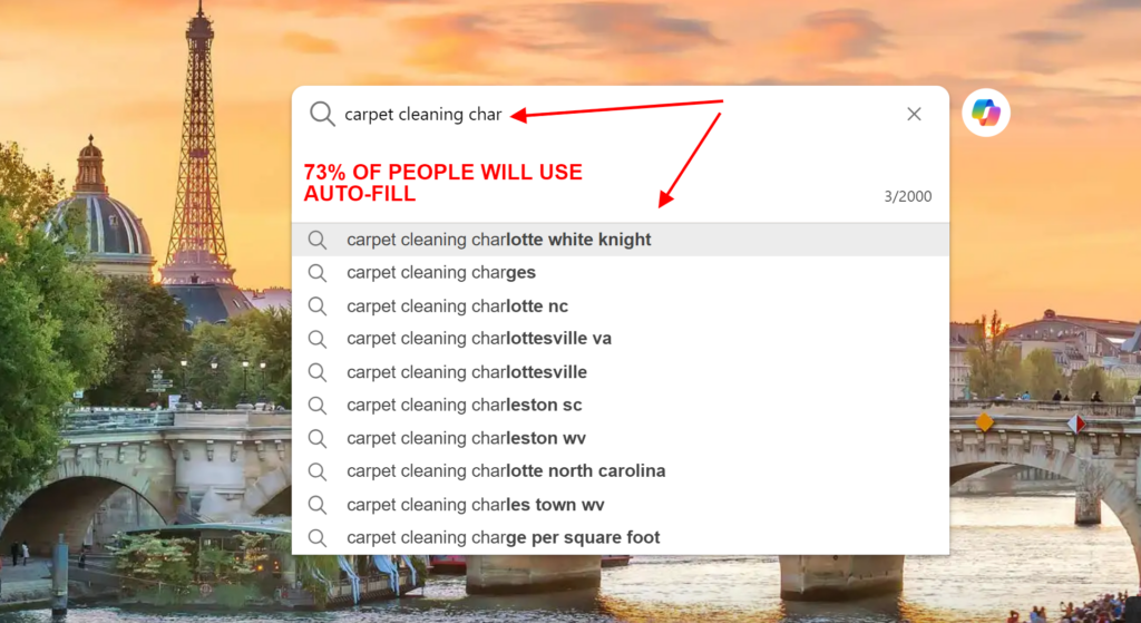 Auto-suggest results for 