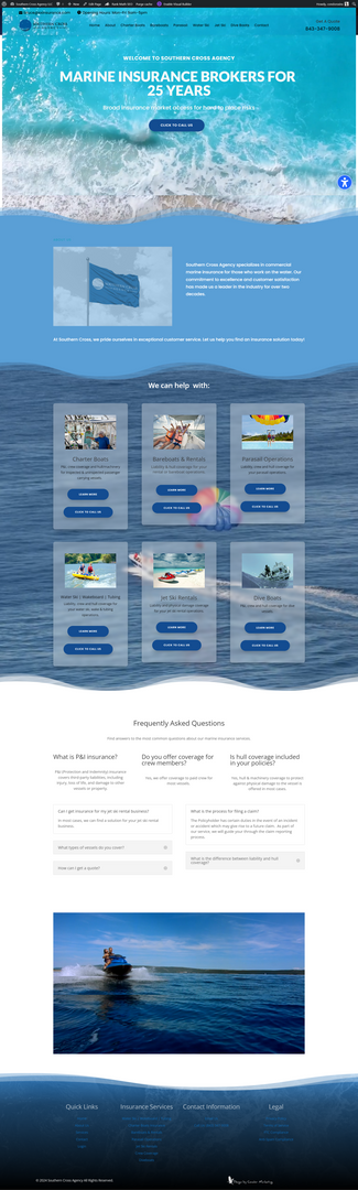 New website build for Southern Cross Agency a marine insurance brokerage